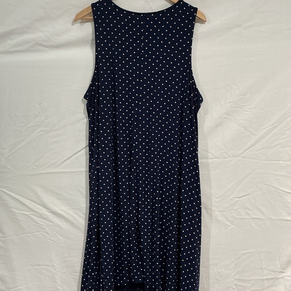 Old Navy Dark Blue and White Dotted Midi Dress - Picture 6 of 6